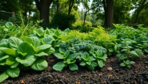 full shade vegetables and herbs