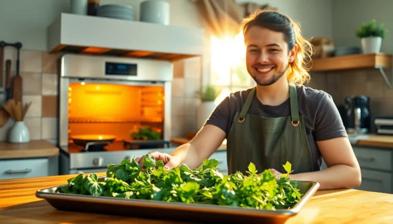 drying herbs in oven